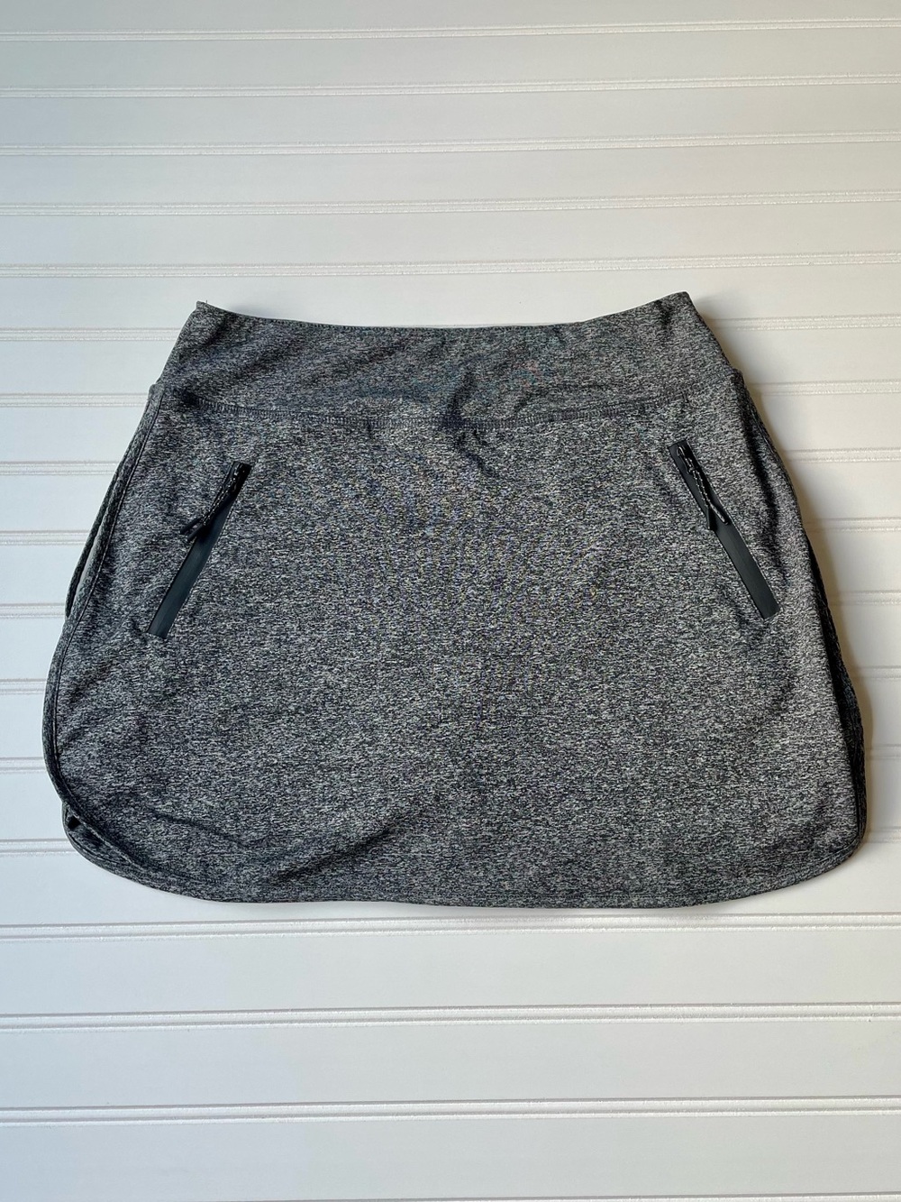 Active Skort Zip Pockets Sz M Gray Tennis Skirt Built in Shorts Pickleball Golf
